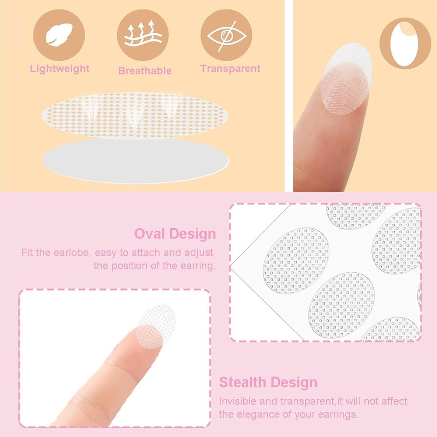 Premium Earlobe Support Patches (100 PCS)