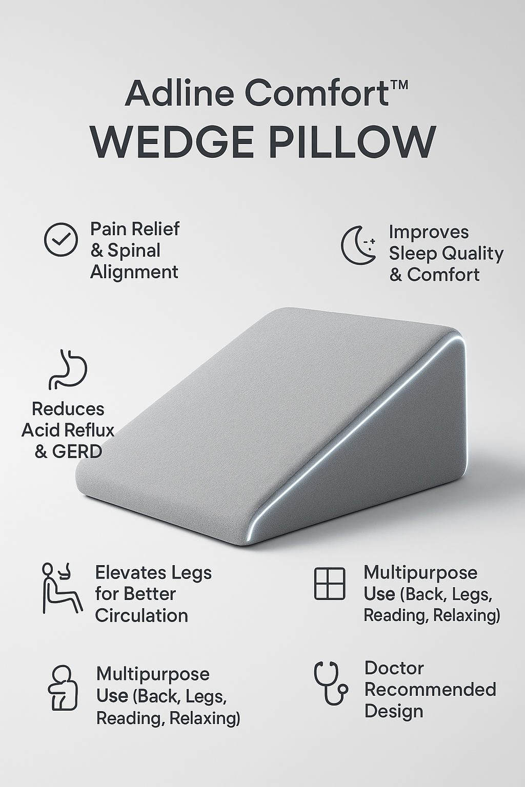 Adline Comfort™ Multipurpose Wedge Pillow